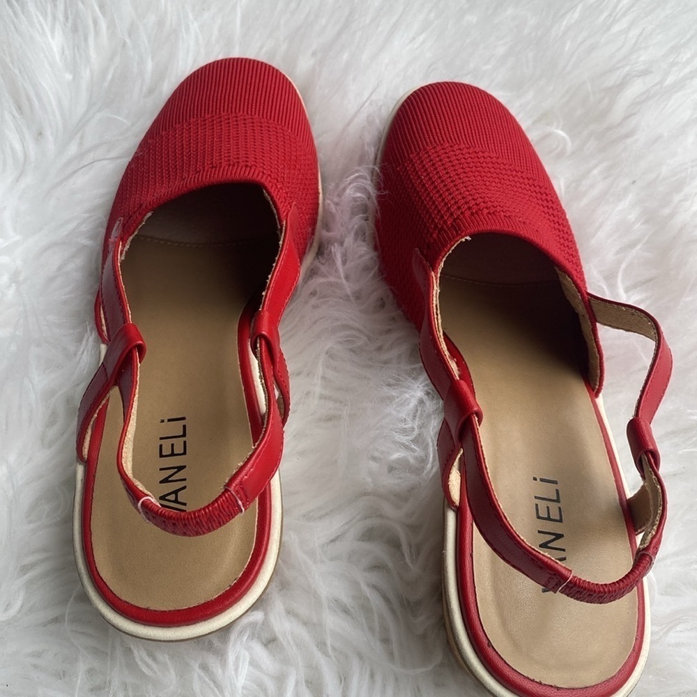 VANELi Womens Grace Round Toe Slip On Wedge Sandals Size 7M - Picture 5 of 11